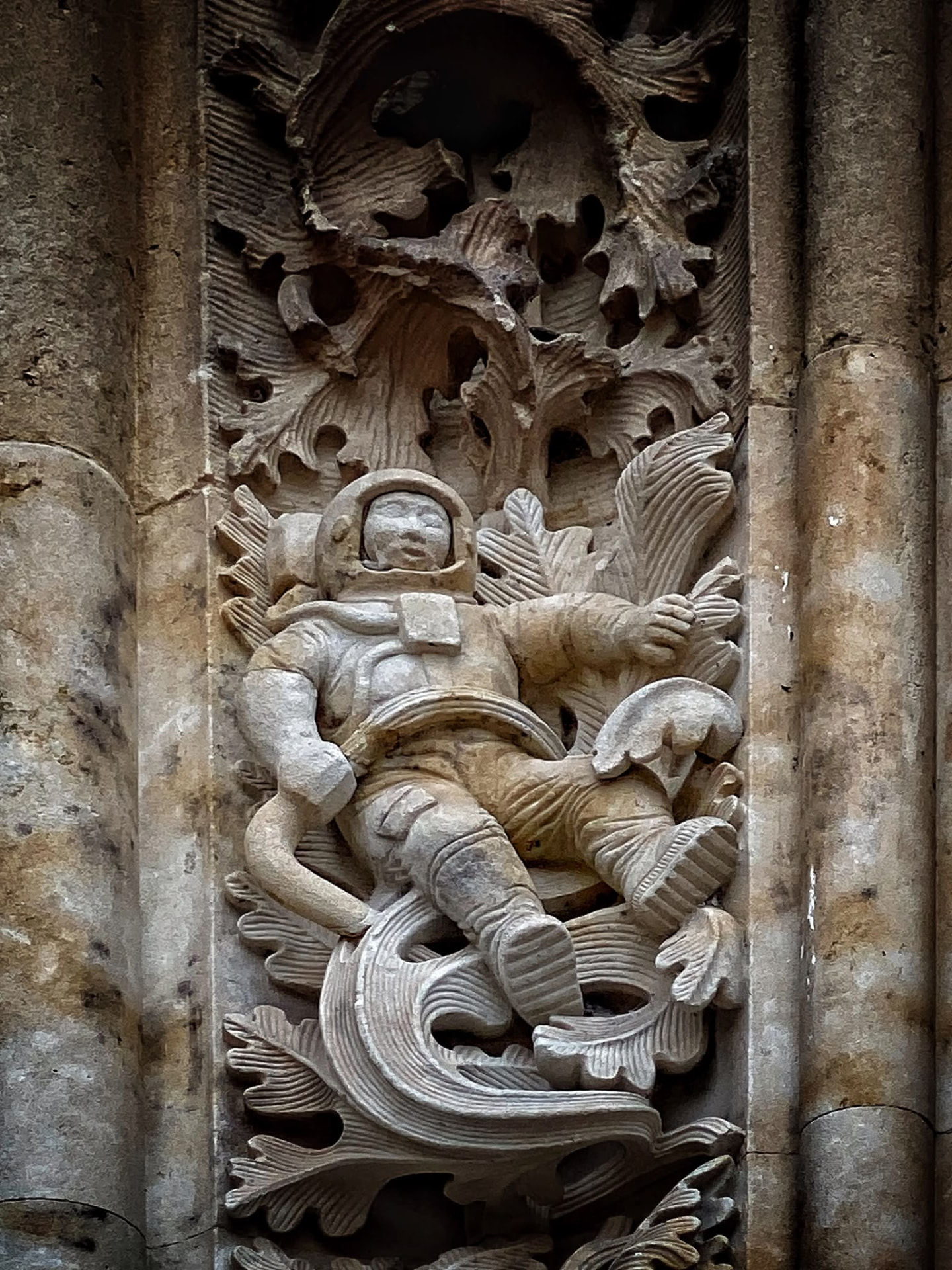 Astronauta de la fachada de la Catedral Nueva, Salamanca.